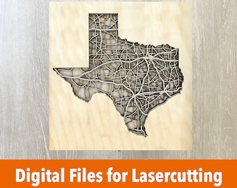 Laser Cutter File | Texas Layered Map