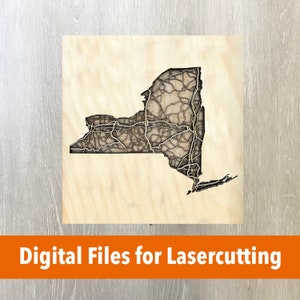 Laser Cutter File / Mapa en capas de Nueva York