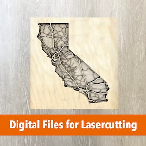 レーザーカッターファイル | カリフォルニアレイヤーマップ
