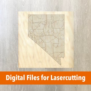Laser Cutter File | Nevada Layered Map