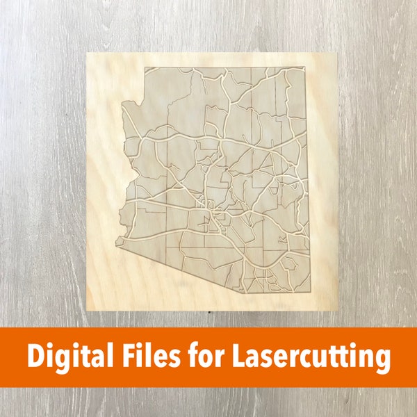 Laser Cutter File | Arizona Layered Map