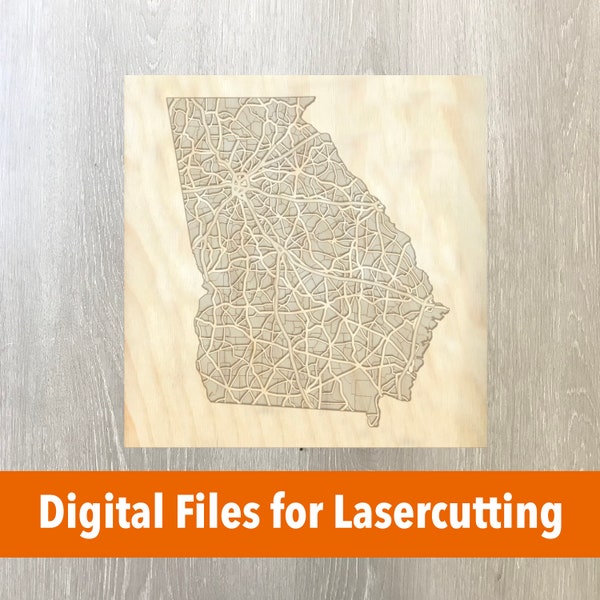 Laser Cutter File | Georgia Layered Map