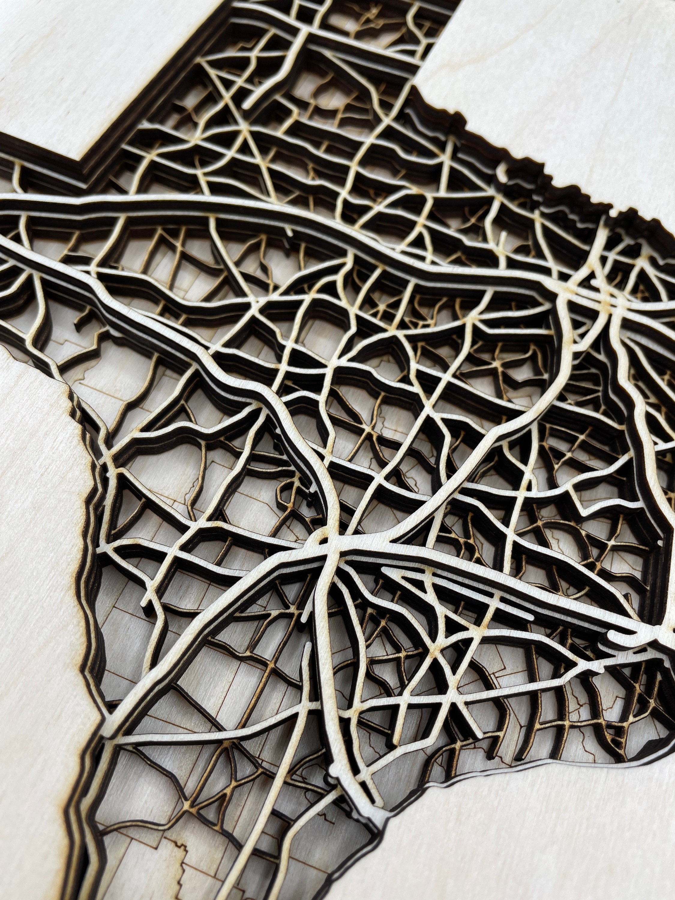 Laser Cutter File Texas Layered Map Etsy