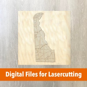 Fichier de découpe laser | Carte en couches du Delaware