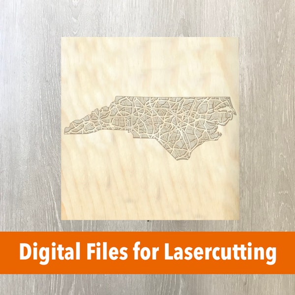 Laser Cutter File | North Carolina Layered Map