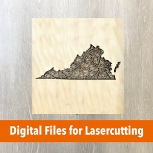 Lasersnijderbestand | Virginia gelaagde kaart