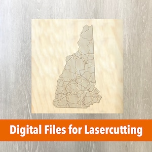 Laser Cutter File New Hampshire Layered Kaart