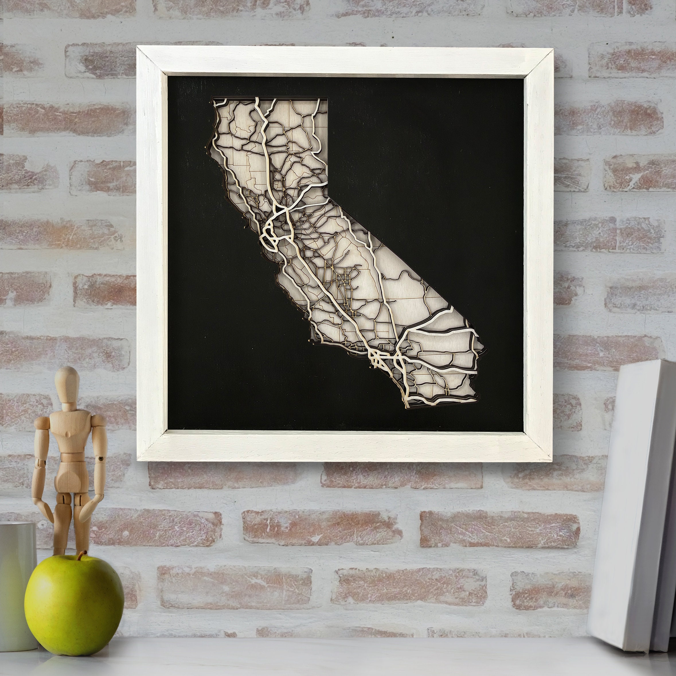 CHOOSE YOUR STATE: Custom Layered Road Map Sign - Etsy