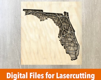 Laser Cutter File | Florida Layered Map