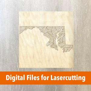 Lasersnijder bestand | Maryland gelaagde kaart