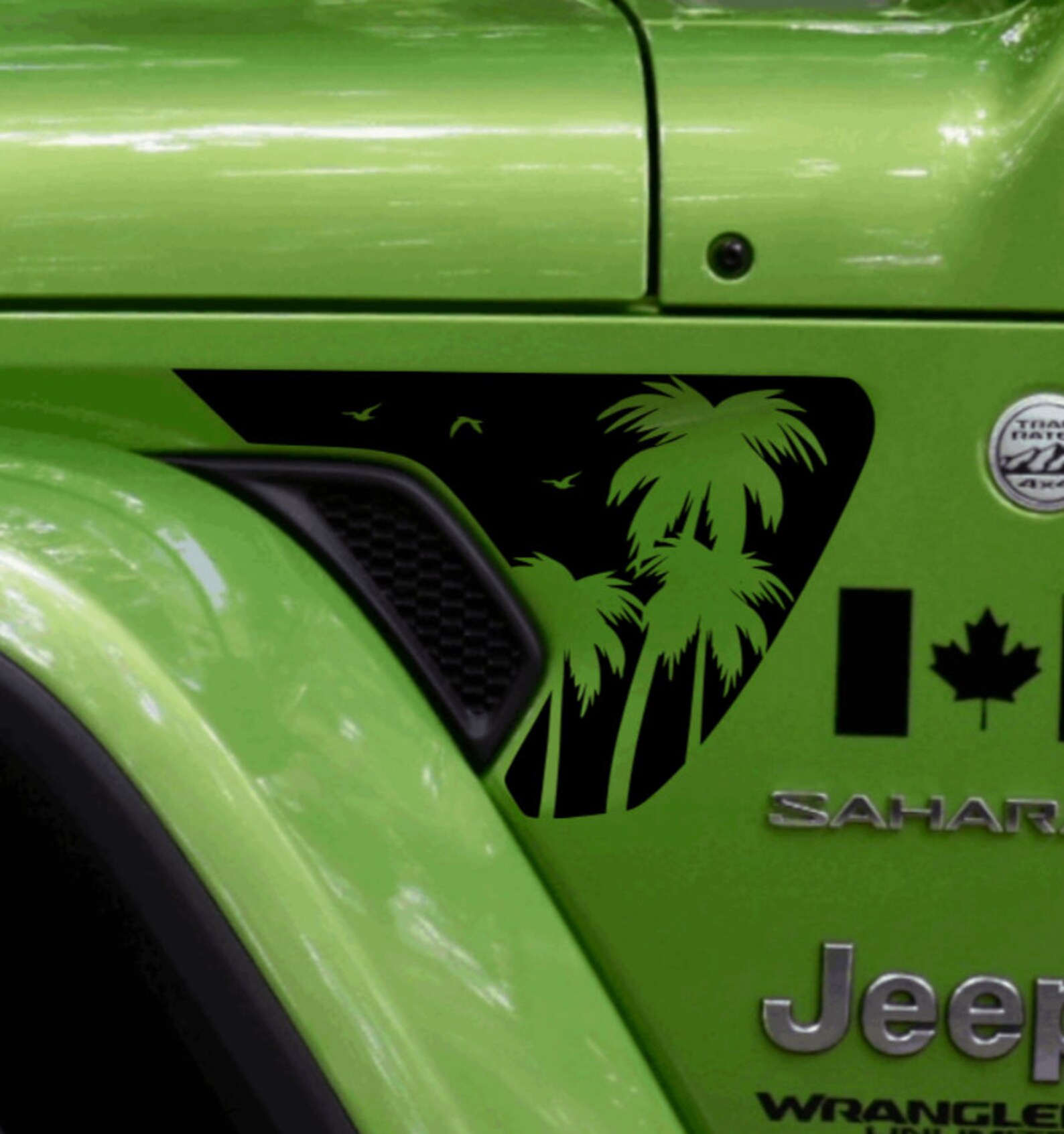 Jeep decal / JL JLU fender/ jeep side decal/ palm tree decal Etsy