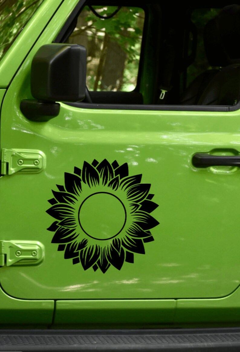 Sunflower Decal for Jeep car truck small sizes Etsy