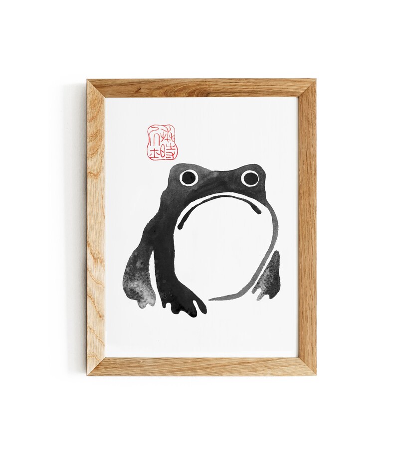Frog Print Japanese Art Japanese Decor Japanese Wall Art Etsy UK