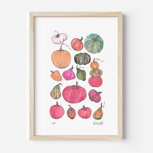Kürbis Druck, Herbst Dekor, Herbst Küche, Herbst Dekor, Herbst Dekor, Kürbis Kunst, Kürbis Poster, Ernte Dekor, Herbst Druck