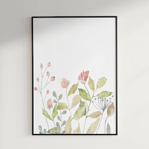 Floral Print: Abstract Wildflower Botanical Art (A4 8x12&quot;)