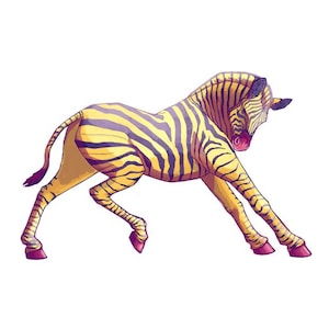 Ilustração Zebra - Impressão Giclée - Alfabeto Animal