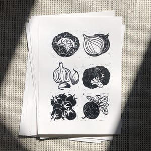 Vegetables Lino Print