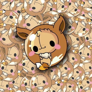 3&quot;x3&quot; Kawaii Eevee Vinyl Sticker