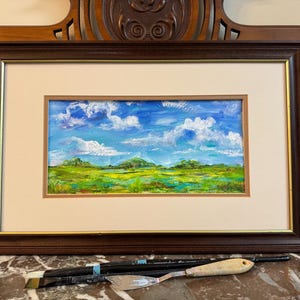 Carolina Marsh, Original Acrylgemälde, mit Passepartout/Gerahmt, Charleston SC