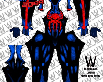 2099 SM Comic Book Style Suit Dye-Sub Pattern