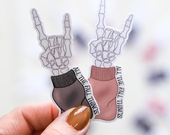 Pegatinas de punk rock con todas las cosas del otoño