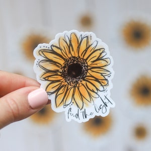 Find The Light Sunflower Sticker | Positivity Sticker