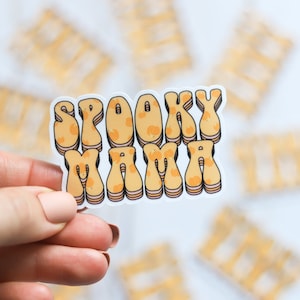 Spooky Mama Retro Sticker