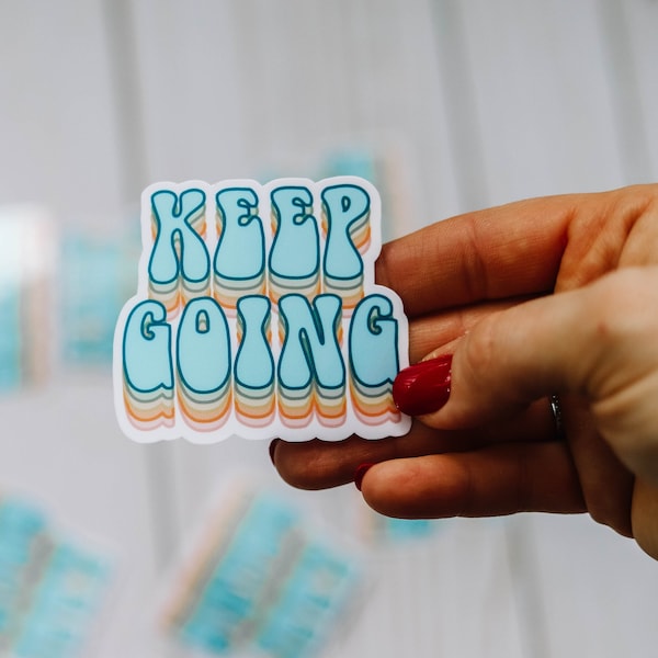 Keep Going Retro Sticker