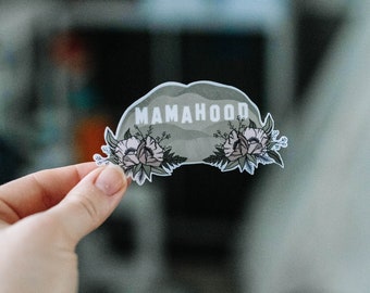 Mamahood Sticker, Hollywood Sign Sticker, Mom Sticker, Mama Sticker, Sticker for Laptop, Sticker for Hydroflask, Water Bottle