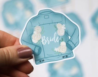 Bride Denim Jacket Sticker | Wedding Sticker