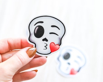 Kissing Skeleton Halloween Sticker | Waterproof Vinyl