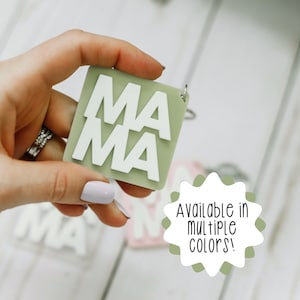Mama Acrylic Modern Keychain