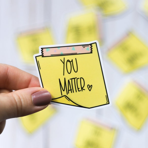 You Matter Sticky Note Autocollant | Autocollant d’affirmation