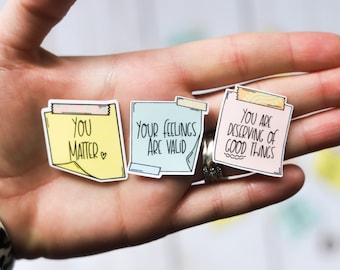 Sticky Note Affirmation Mini Sticker Set | Positivity Stickers