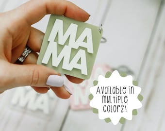 Mama Acrylic Modern Keychain