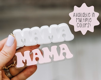 Mama acryl retro sleutelhanger