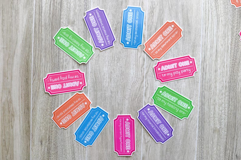 Admit One to My Healing Era | Carnival Ticket Sticker image 9