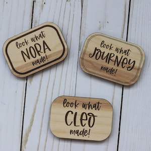 Look What I Made | Personalized Refrigerator Magnet | Kid's Art Display