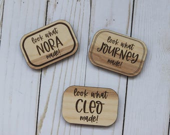 Look What I Made | Personalized Refrigerator Magnet | Kid's Art Display