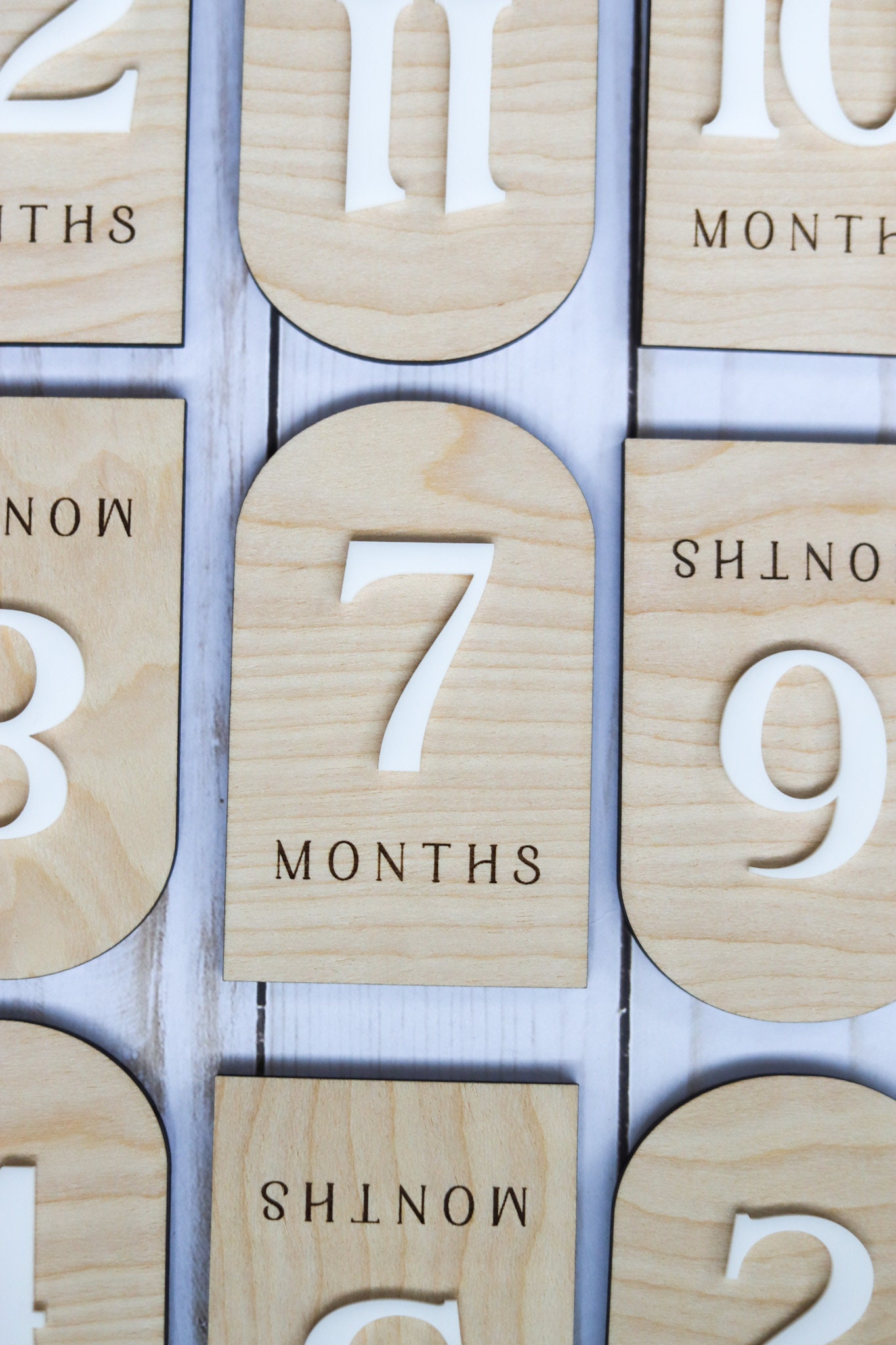 Modern Arch Baby Monthly Milestone Markers | Monthly Numbers - Etsy