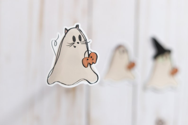 Trick or Treating Ghosts Sticker Set of 3 image 2