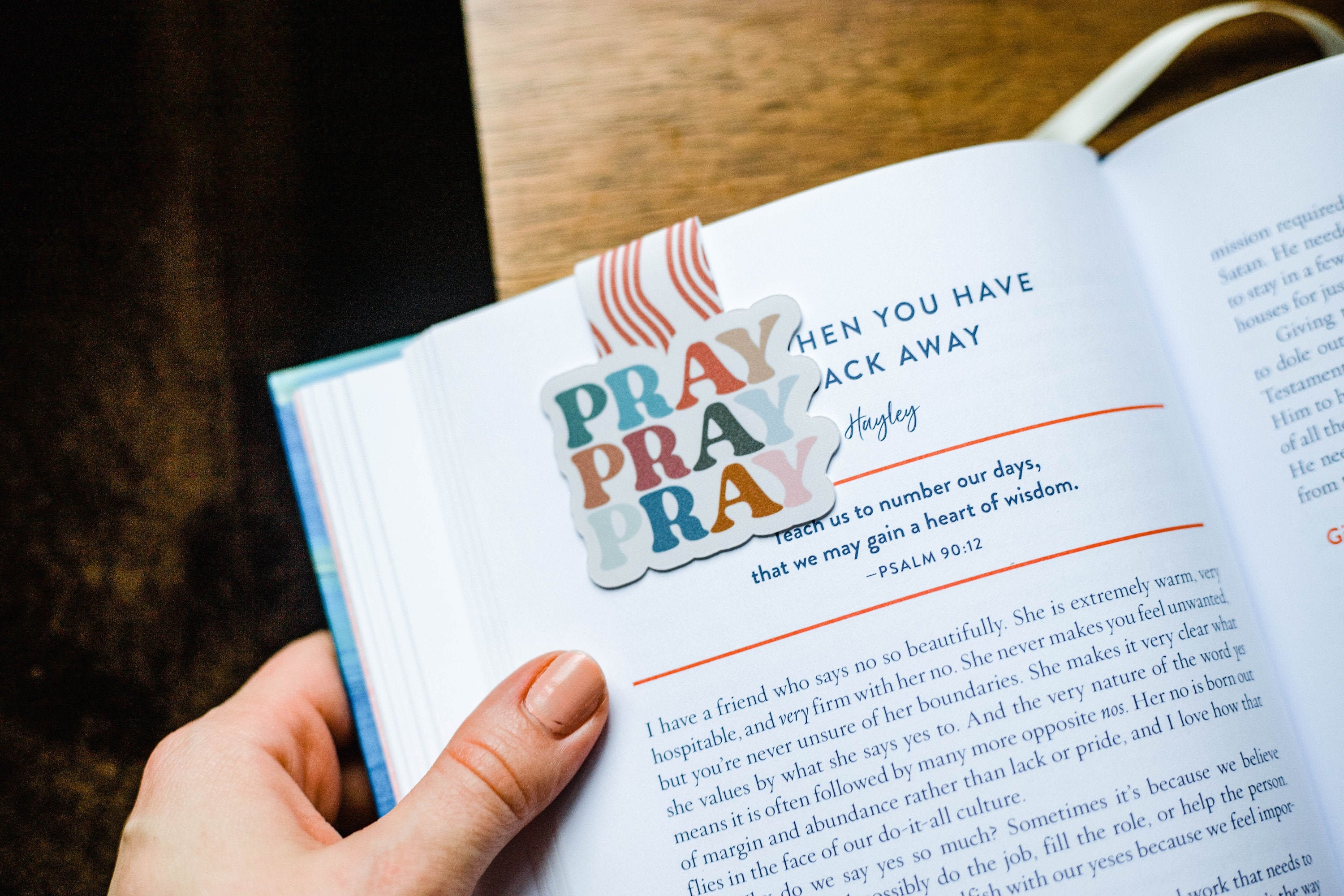 Pray Magnetic Bookmark: Double Sided Christian Gift