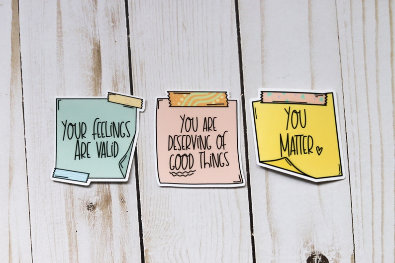 You Are Deserving of Good Things Sticky Note Sticker Affirmation Sticker image 4