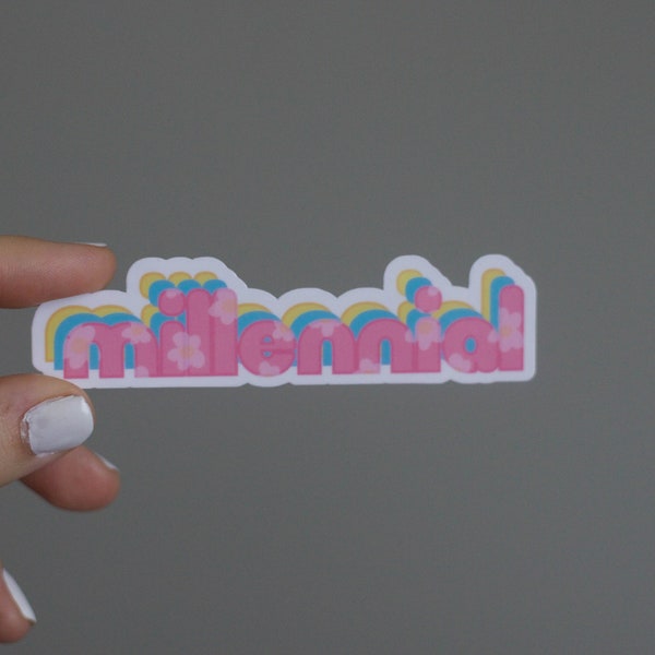 Millennial Throwback Sticker