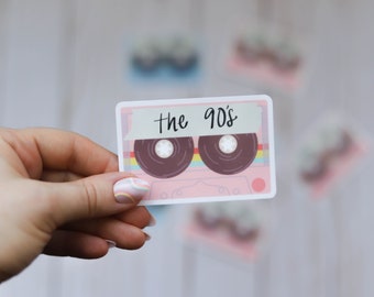 90s Mixtape Sticker: Waterproof Throwback Sticker