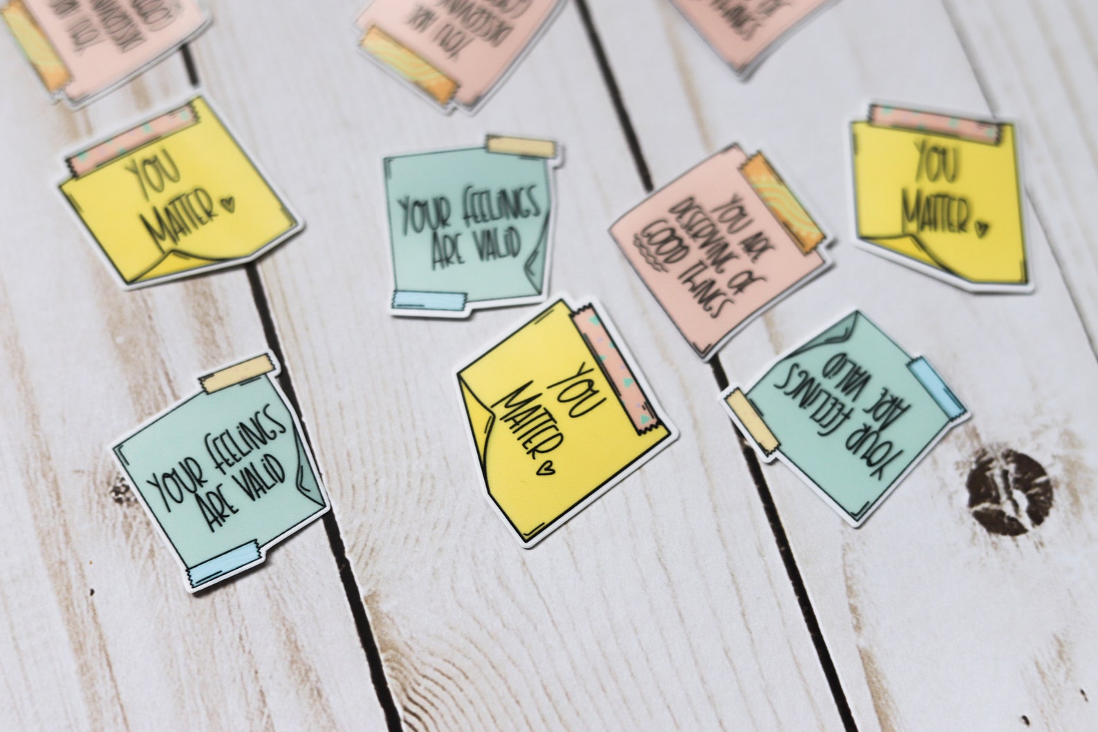 Sticky Note Affirmation Mini Sticker Set Positivity Stickers Etsy