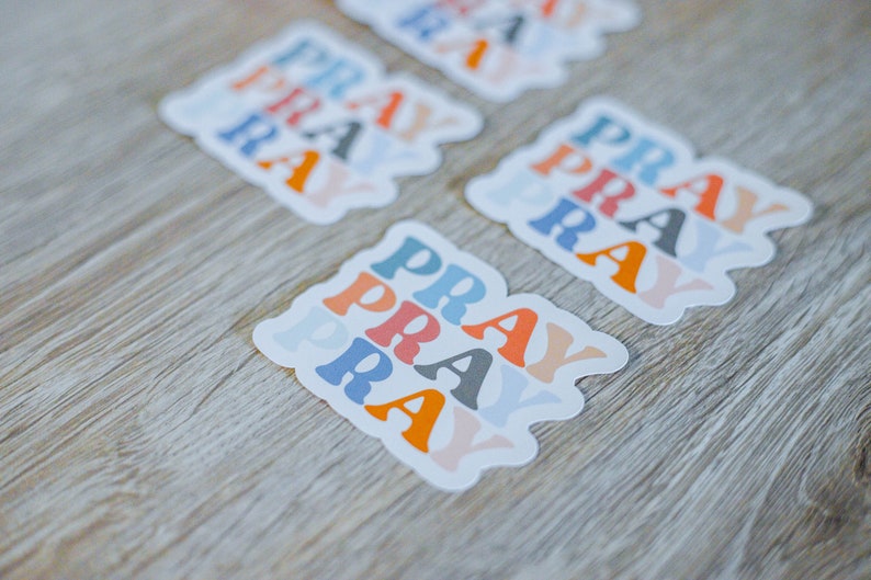 Pray, Pray, Pray Sticker, Faith Sticker, Christian Sticker image 5