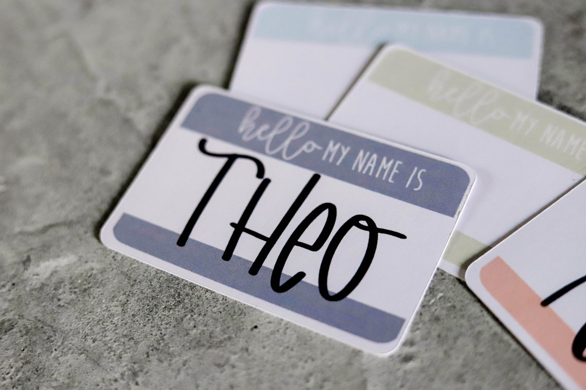 Hello My Name IsBaby Name Tag Personalized Hospital Baby Etsy