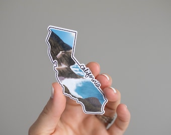 California Landscape Waterproof Illustrated Sticker
