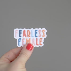 Fearless Female Feminist Sticker image 2